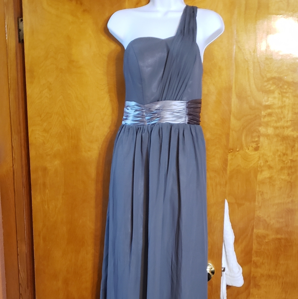 Long Gray Prom Dress